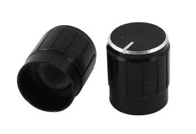 Opencircuit Potmeter knob aluminum black - 2 pieces