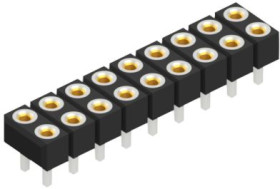 Socket header, 18 pole, pitch 2.54 mm, straight, 10042740