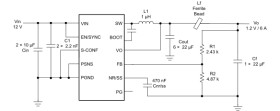 17V VIN, 4.5A low-noise low-ripple buck converter with integrated ferrite-bead filter compensation