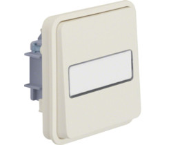 BERKER W.1 Przycisk 1-klawiszowy z podświetlanym p. opisowym IP55 biały 50413512 HAGER
