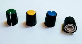 GaĹka N17 na oĹ 6mm molet. wskaĹşnik biaĹo/ĹźĂłĹty