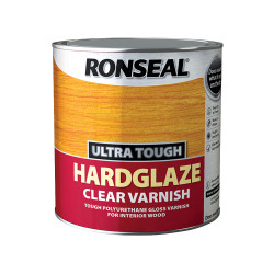 Ronseal 34762 Ultra Tough Hardglaze Internal Clear Gloss Varnish 2.5 litre