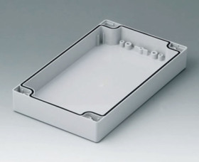ABS enclosure shell, (L x W x H) 200 x 120 x 30 mm, light gray (RAL 7035), C1122001