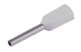 Końcówka tulejkowa izolowana 0,5mm 8 100szt biała KR005008