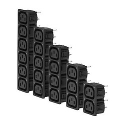 Złącze IEC IEC F Montaż na panelu Żeński 10A Proste Schurter