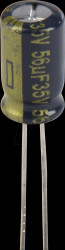 EEUFC1V560 Electrolytic capacitor, radial, 56 µF, 35 V, 105°C, low ESR, AEC