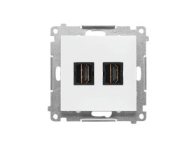 SIMON 55 Gniazdo HDMI podwójne biały mat TGHDMI2.01/111 KONTAKT SIMON