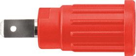 4 mm socket, flat plug connection, mounting Ø 12.2 mm, CAT III, red, SEPB 6451 NI / RT