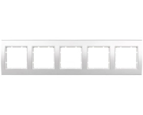 Berker B.3 Ramka pięciokrotna aluminiowa śnieżnobiała 10153904