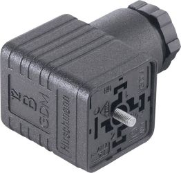 Złącze pod kątem prostym seria GDM czarny GDM 2011 Ilość styków:2 + PE Hirschmann Zawartość: 1 szt.