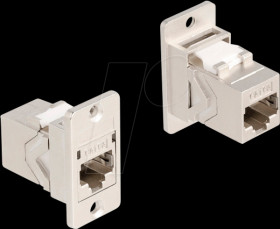 67163 Keystone module, Cat.6a RJ45 socket / socket