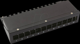 26990332 Keystone housing, 12-port, black