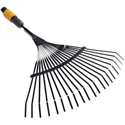 Fiskars 1000644 QuikFit Leaf Rake: 20 Steel Tines 43cm Wide Red Dot 2010