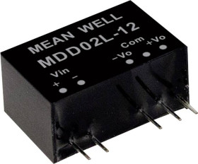 MW Mean Well MDD02L-12 Moduł przetwornicy DC/DC MDD02L-12, 2 W, 83 mA, 1 szt.