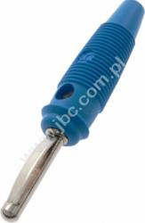 VQ 20 BL Wtyk izolowany 4mm spręż., przyłącze przykręcane, 16A, niebieski, Hirschmann, 930058102, VQ20BL