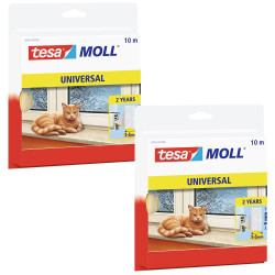 tesa 05412-00500-00 UNIVERSAL draught excluder white 10m x 9mm 2pcs