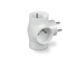 Rozgałęźnik 3 gniazda z uziemieniem 3x2P+Z biały W-99300