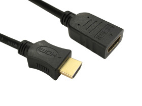 Kabel HDMI 1m A: HDMI B: HDMI A: Męskie B: Żeńskie Premium High Speed HDMI 1.4