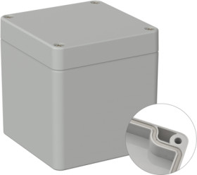 ABS enclosure, (L x W x H) 82 x 80 x 85 mm, light gray (RAL 7035), IP66, 5U320500