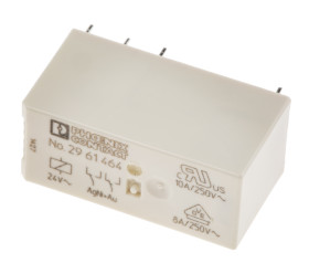 Przekaźnik mocy 24V ac DPDT Phoenix Contact, montaż PCB 350Ω Otwór przezierny