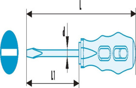 Standardowy wkrętak, grot Płaska Facom długość ostrza: 200 mm Standardowy wkrętak