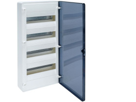 Rozdzielnica natynkowa 48 modułowa 4x12M drzwi transparentne IP40 golf VS412TD HAGER