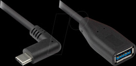 2811-OTGW USB 3.0 cable, C connector, angled, to A port, OTG, 0.1 m