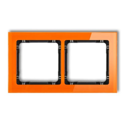DECO Ramka podwójna - efekt szkła (ramka: pomarańczowa spód: czarny) pomarańczowy 13-12-DRS-2