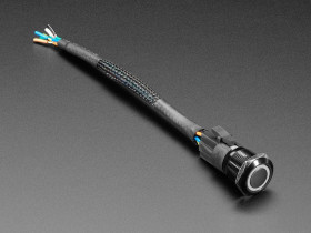 ChromaTek Rugged Metal Pushbutton - 19mm 5V NeoPixel Momentary (19-B-M-F1)