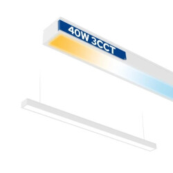 Oprawa liniowa LED 118cm, 40W, 3200lm, IP20, 3CCT, biała, FORTIS HOROZ
