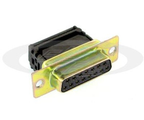 gniazdo D-SUB15 złosone zapinane na taśmę przewodową DUPONT