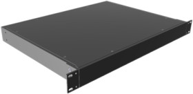 Aluminum enclosure, (L x W x H) 44 x 422 x 330 mm, black (RAL 9005), IP32, RM1U1913SBK