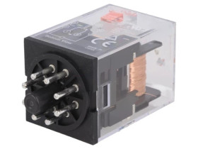 Przekaźnik: elektromagnetyczny DPDT Ucewki: 24VAC 10A/250VAC MKS2P AC24
