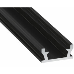 Profil LED Czarny Lumines Typ TERRA 2,02m, wodoszczelny, wpuszczany, lakierowany