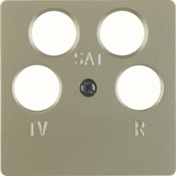 Płytka centralna do gniazda antenowego 4-wyjściowego jasny brąz lakierowany 148411