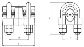 Uchwyt śrubowo-kabłąkowy do zamykania pętli oraz łączenia dwóch przewodów AFL-6, AL o przekrojach 35-50mm2 (2411)