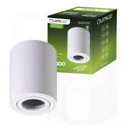 Oprawa Natynkowa HALOGENOWA Spot Tuba Ruchoma LUNDO GU10 LUMILED Okrągła Biała 80mm