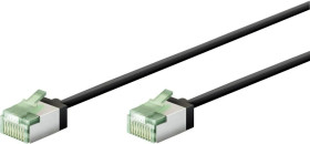 Patchcord kat.8.1-0200 U/FTP SLIM LSZH-TPE czarny /2m/ 74354