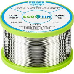 Felder 5552940730 ISO-Core Solder Reel Sn9925Cu07Ni005 0.75mm 0.5kg Lead-Free