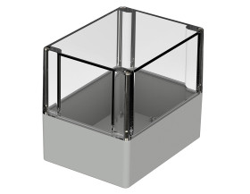 Obudowa Poliwęglan szerokość zew. 120 mm długość zew. 160 mm wys. zew. 140 mm Bopla IP66 Jasnoszary