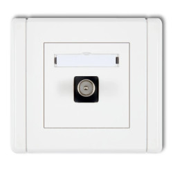 FLEXI Gniazdo antenowe pojedyncze TV biały FGTV-1