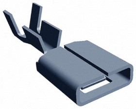 Konektor płaski Żeński 6.35mm długość 21.3mm Izolacja: Nieizolowane