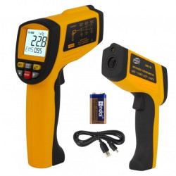 OUTLET Pirometr GM1651 bezdotykowy termometr laserowy [-30 ÷ +1650°C] z regulacją emisyjności BENETECH