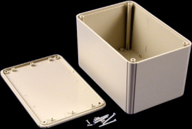 ABS enclosure, (L x W x H) 150 x 100 x 90 mm, light gray (RAL 7035), IP54, RL6465