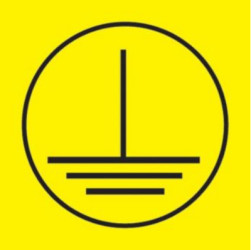 Label, symbol: GND, (L x W) 19.1 x 19.1 mm, vinyl, PESC-J-EC