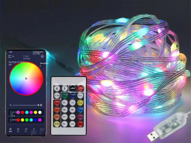 Światła choinkowe LED RGB-IC WS2812 sterowane 10m