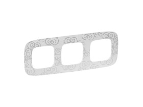 VALENA ALLURE Ramka 3 potrójna arabeska chrom 754343 LEGRAND