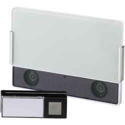 Heidemann 70842 Wireless Doorbell Set, 200m Range, 8 Melodies, Outdoor Use