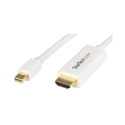 StarTech.com MDP2HDMM2MW Mini DisplayPort To HDMI Cable Converter 2m(6ft) White