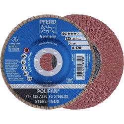 PFERD 67649125 POLIFAN flap Disc 125mm 10 pcs for steel and INOX